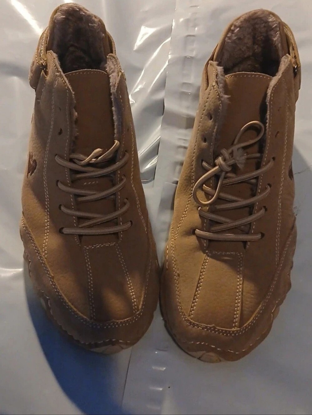 Ldeck unisexCasual Tan Lace-Up Boots , Comfortable Wear.  Size. 5 Men, 6.5 Women